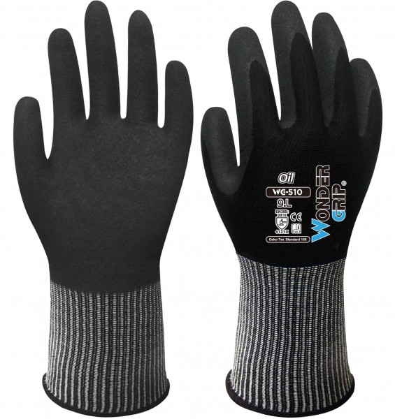 Wonder Grip Oil WGS 510 protective gloves with nitrile foam coating
