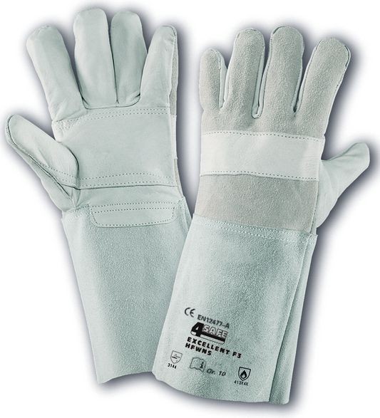 4Safe HFWNS welding gloves made of cow grain leather