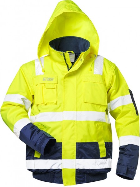Safestyle 23544 AXEL Warning Protection Jacket bright yellow/marine