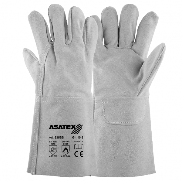 Asatex 535SS cow split leather welding gloves