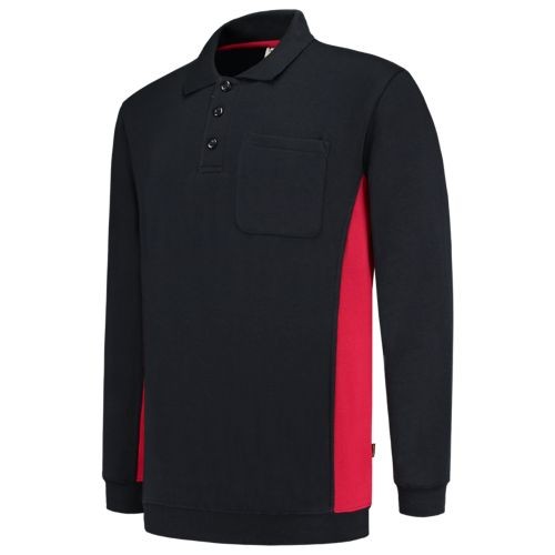 Tricorp 302001 Sweatshirt polo collar bicolor chest pocket 280 g/m² in 12 colors