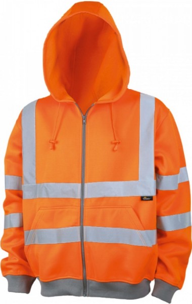 Vizwell VWFC14 Warning protection sweat jacket light orange