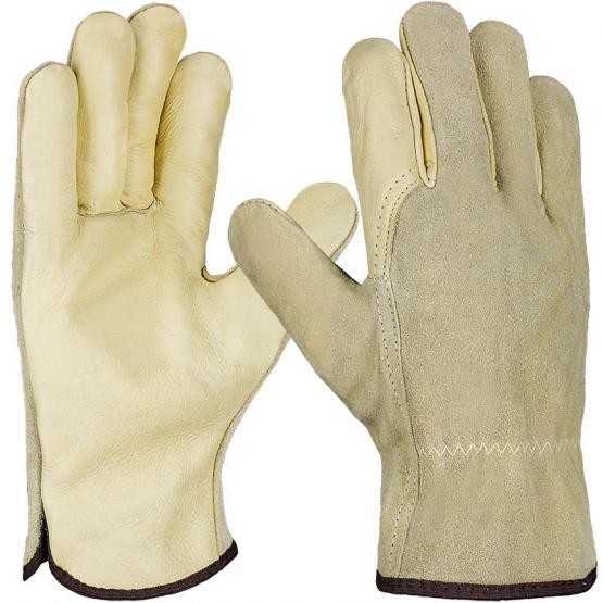 Pro-Fit 606130 cowhide driver gloves light yellow unlined