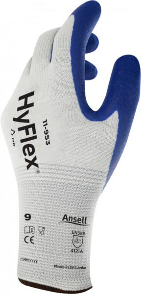 Ansell HyFlex 11-953 Cut resistant gloves with nitrile coating blue-white