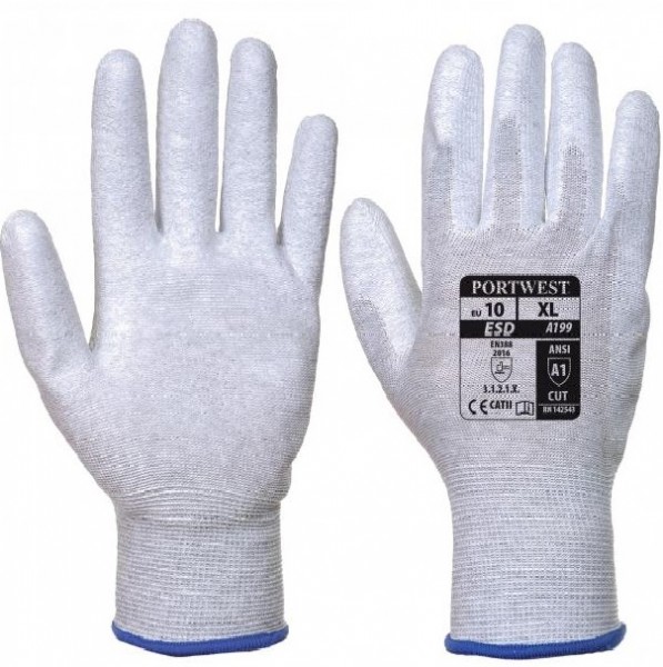 Portwest A199 ESD gloves with antistatic PU palms