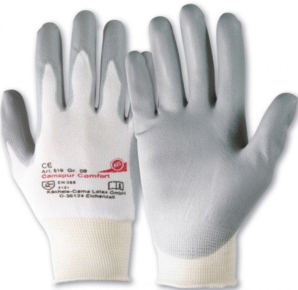 KCL Camapur Comfort 619+ protective gloves with PU coating