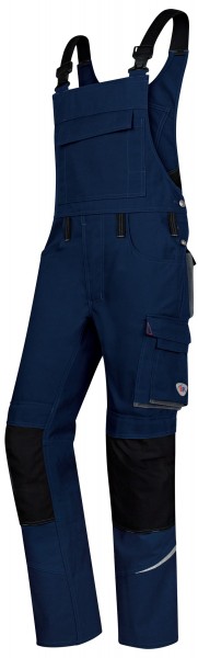 BP 1804-720 Comfort bib and brace trousers with reflective elements and Comfort Plus knee pad pockets