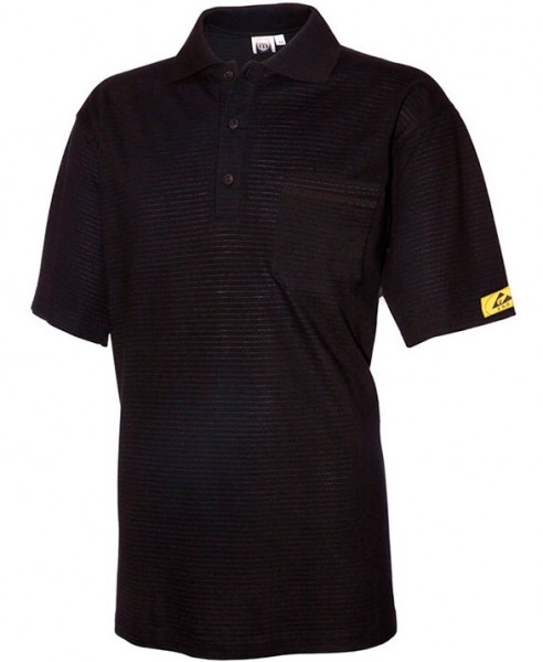 ESD Polo-Shirt short sleeve black 180g/m²