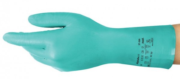 Ansell AlphaTec 37-300 nitrile chemical protective gloves