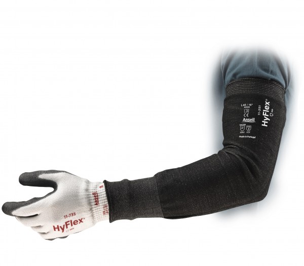Ansell HyFlex 11-251-Wide Arm Protector black with thumbhole