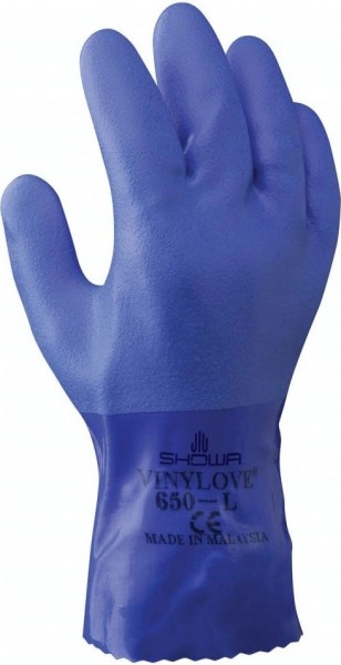 SHOWA 650 PVC chemical protective gloves