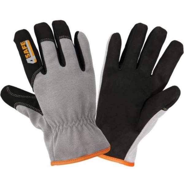 4Safe H551 Ohio Synthetic Leather Gloves black