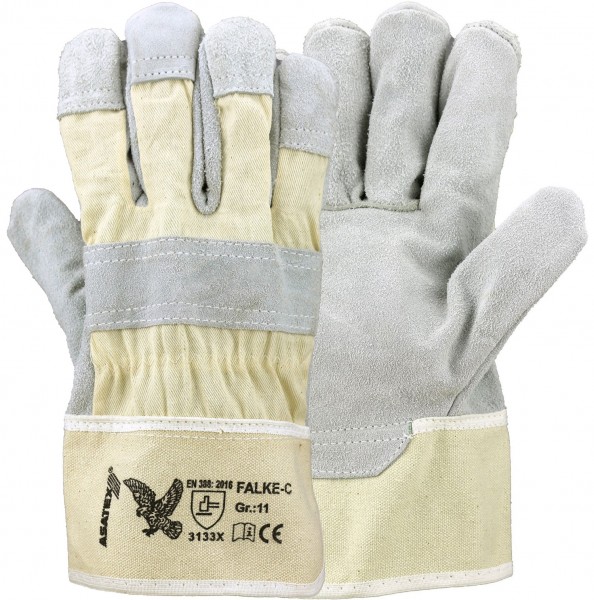FALKE-C cow split leather protective gloves