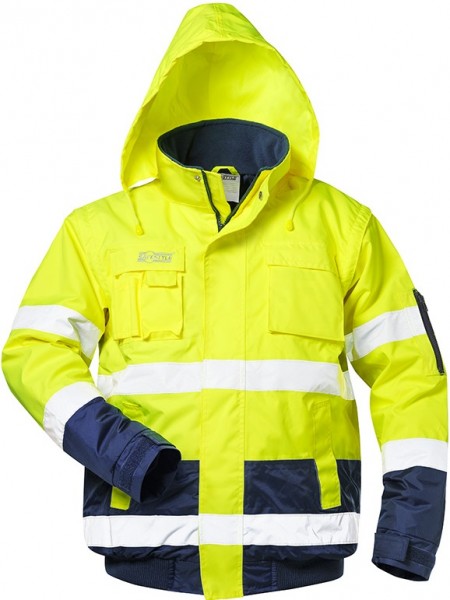 Safestyle 23542 HASSO warning protection pilot jacket bright yellow/marine